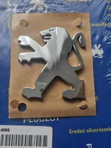 Logo Centre de Roue Peugeot Lion OEM 4,5cm Chromé Adhésif 206 207 307 406 Neuf - Afbeelding 1 van 2