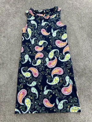 Talbots Dress Womens Medium Blue Pink Green Paisley Cotton New - Image 1 of 4