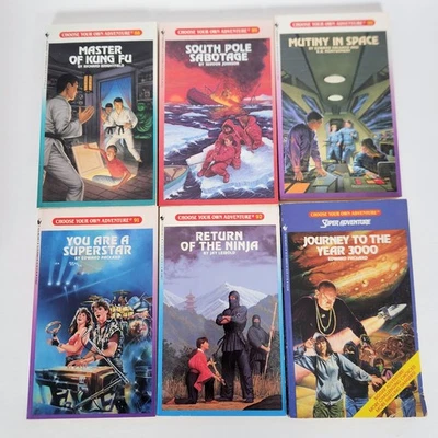 Choose Your Own Adventure 6 Book Lot 88 89 90 91 92 Super Adventure CYOA Vintage - Image 1 of 4
