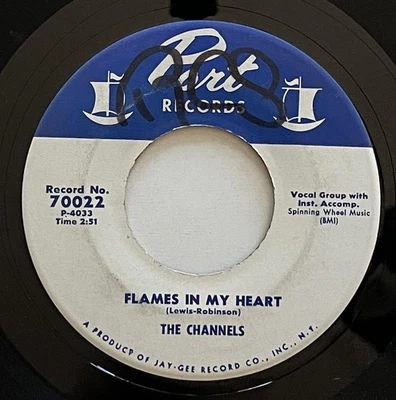 The Channels Flames In My Heart / My Lovin' Baby 45 rpm Port Records Doo-Wop R&B - Image 1 of 2