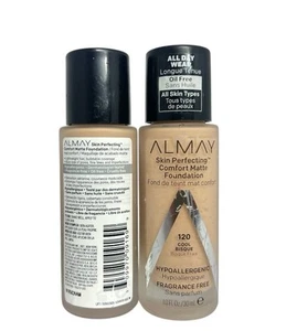2 pack Almay Skin Perfecting Comfort Matte Foundation – 30ml. CHOOSE - Picture 1 of 10