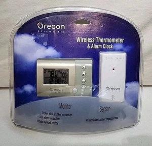 OREGON SCIENTIFIC indoor outdoor thermometer w/ alarm clock RAR601 - Picture 1 of 1
