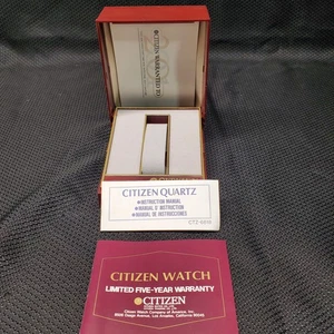 Vtg Citizen Quartz Watch Presentation & Outer Box Case Links Papers Box Only - Picture 1 of 6