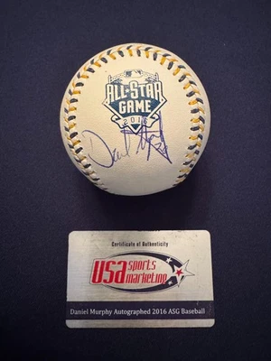 Daniel Murphy Autografiado 2016 All-Star Baseball Foto 1 de 4