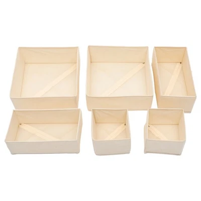  6PCS Unterwäsche Organizer Falten Socken Schals Krawatten Box Closet - Bild 1 von 4
