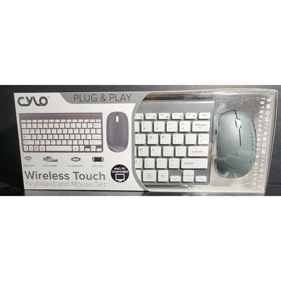 Cylo Gray Wireless Keyboard & Mouse Combo Set Factory Sealed MAC & PC compatible - Image 1 of 2