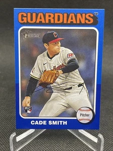 2024 Topps Heritage bordo blu scuro #611 Cade Smith - Foto 1 di 2