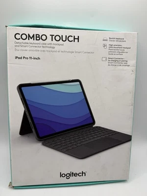 Logitech Combo Touch Keyboard Case for iPad Pro 11" (1st, 2nd, 3rd & 4th) Gray - Image 1 of 4
