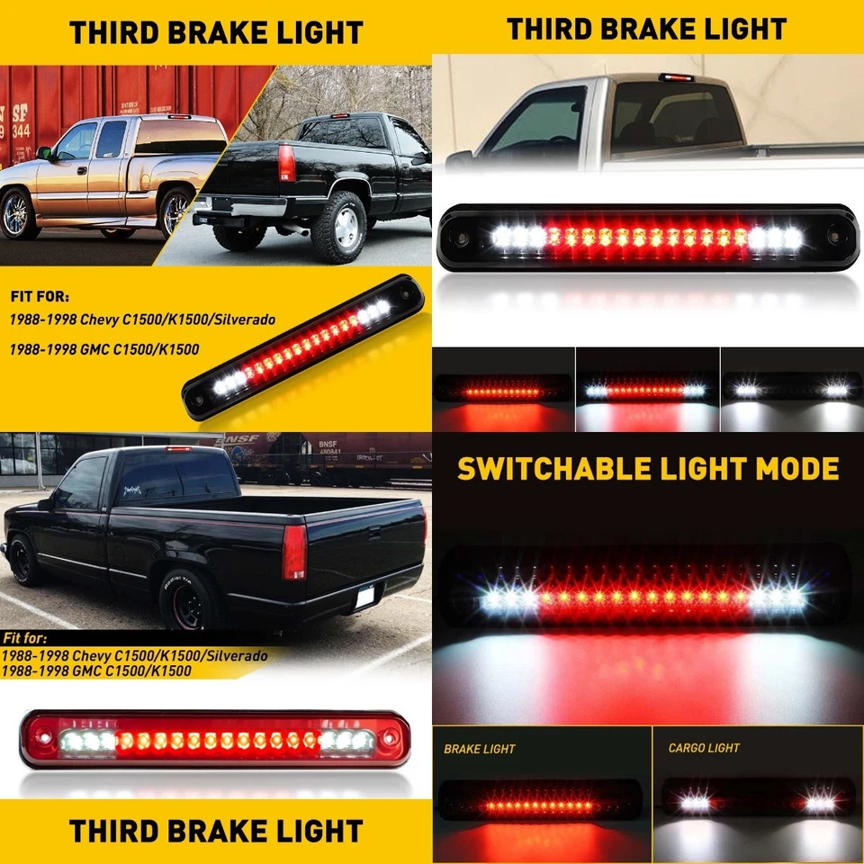 LED 3rd Brake Light Cargo Lamp Black For 1988-98 Chevy Silverado GMC Sierra 1x Y - Image 1 of 1
