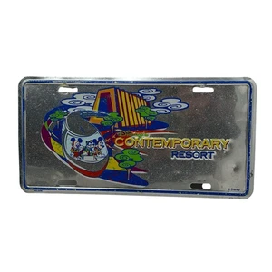 Walt Disney World Vintage 90er Contemporary Resort Monorail Chrom Nummernschild - Bild 1 von 4