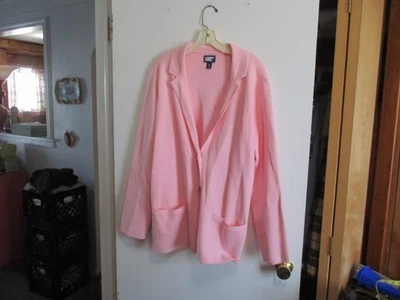 Lands End, women's Pink sweater, cardigan,100% cotton, new - Image 1 of 4