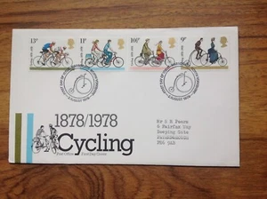Cycling 1978 GB First Day Cover , Harrogate Penny Farthing pmk. - Picture 1 of 3