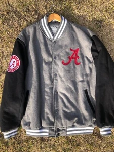 Alabama Crimson Tide Jacket Varsity Bomber Size XL VTG NCAA Patch Letterman Bama - Picture 1 of 15