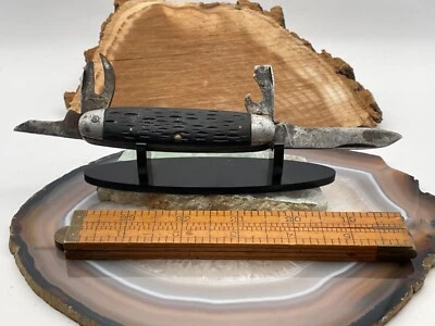 Cuchillo estilo explorador cubiertos RH PAL vintage hueso negro piezas o reparación-3106.24 Foto 1 de 4