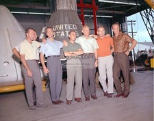 MERCURY ASTRONAUTS AT MANNED SPACE CENTER IN 1963 - 8X10 NASA PHOTO (EP-369)