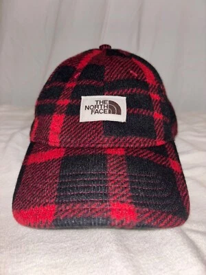Chapéu de beisebol ajustável xadrez Buffalo The North Face vermelho preto caminhada ao ar livre - Imagem 1 de 4