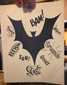 Vintage & Original 1970s Rare Unlicensed Batman T-Shirt Transfer  - Picture 1 of 1