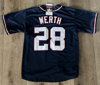 Camiseta deportiva personalizada firmada por Jayson Werth de los Nacionales de Washington JSA talla XL Foto 1 de 3