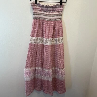 Журнал ярусный без бретелек весна макси Milkmaid богемное платье эластичный топ маленький - Изображение 1 из 4