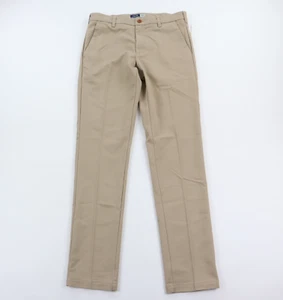 IZOD Chino Pants Men's 32 x 34 Slim Fit Beige Khaki Sport Flex Stretch NWT NEW - Picture 1 of 12