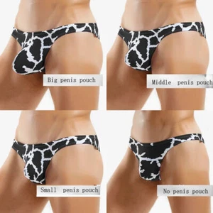 Low Waist Herren Bademode Bikinis Schwarz Zebra Print Badeslip Tanga Badeanzüge - Bild 1 von 31