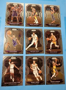 2020-21 Panini Prizm Basketball Los Angeles Lakers 9-CARD LOT Shaq Magic Davis - Foto 1 di 16