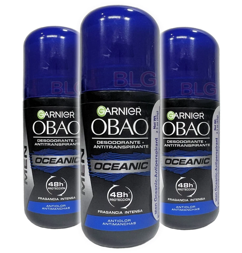 Garnier OBAO OCEANIC Deodorant Antiperspirant Roll-Ons 48 Hour Deodorants 3-Pack - Image 1 of 1