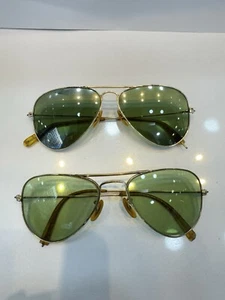 Lot Of 2 Rare Vintage Ray Ban Bl 1/10 12k Gf Sunglasses 54 Size Gold Filled - Picture 1 of 9