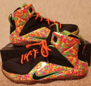 Nike 5Y Jugend LeBron 12 Fruity Pebbles Müsli GS grün orange Schuhe 685181-008 - Bild 1 von 12