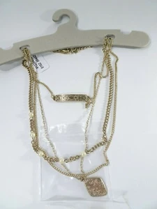 Collar Urban Outfitters Para Mujer Perla Dorada Dije Barra 4 Capas Nuevo con Etiquetas 50 - Imagen 1 de 6
