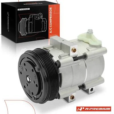 A/C Compressor w/ Clutch for Ford F-250 F-350 Super Duty F-150 Heritage 6-Groove - Image 1 of 4