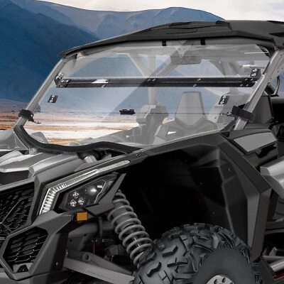 Parabrisas delantero abatible resistente a arañazos 2 en 1 para Can-Am Maverick X3 2018-2025 Foto 1 de 4