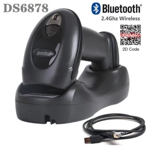 Symbol DS6878-SR20007WR Wireless Bluetooth USB Handheld Barcode Scanner w Cradle - Picture 1 of 5