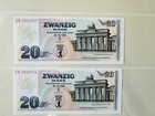 20 Mark 1989 DDR  **2x  20 Deutsche Mark      **Gedenkbanknote   UNC