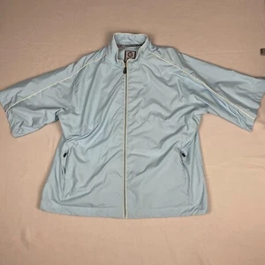 Sunderland of Scotland Blue Full Zip Windbreaker Short Sleeve Jacket No Size Tag - Picture 1 of 15