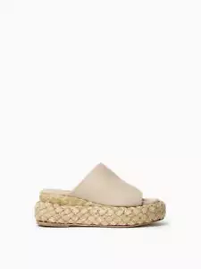BARCELO' PIGEON RIA SLIPPER WITH RAFFIA WEDGE - Picture 1 of 7