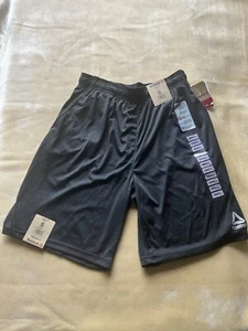NWT REEBOK MEN'S SHORT SMALL BLACK PULL ON SIDE POCKETS RELAXED FIT SPEEDWICK - Picture 1 of 14