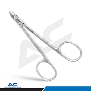 Azatek Nail Cuticle Nipper Full Clippers Scissors Professional Pedicure 10 cm - Picture 1 of 6