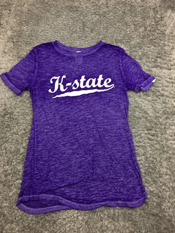 Victorias Secret PINK K-State Purple Shirt Size Extra Small Kansas State Wildcat Cover
