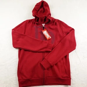 Marvel Daredevil Hoodie Men’s Small Red Zip-Up Cosplay Costume Style Mask Hood - Picture 1 of 8