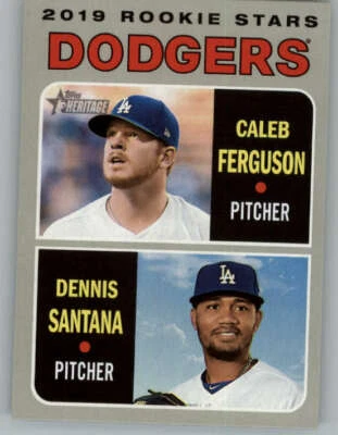 2019 Topps Heritage #131 Dennis Santana RC/Caleb Ferguson RC (ref 146826) - Image 1 of 2