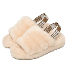 UGG Fluffy Earslide UGG Sandals Ladies Sheepskin Natural