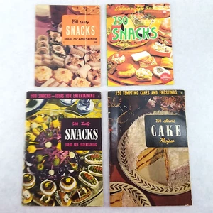 Lot of 4 Vintage Culinary Arts Institute -Snacks, Cake Recipes Cook Booklets - Picture 1 of 18