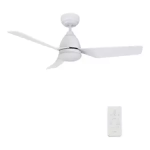 CARRO Smart Ceiling Fan Light Remote 44-in Triton II Dimmable LED Indoor White - Picture 1 of 5