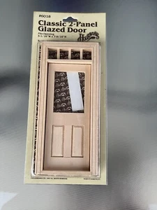 dollhouse miniature classic 2 panel glazed door Houseworks 1/12 scale #6018 - Picture 1 of 3