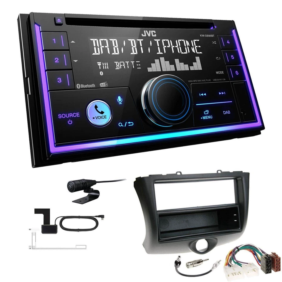 JVC KW-DB95BT Autoradio Bluetooth DAB+ für Toyota Yaris Verso Facelift 2003-2005 - Bild 1 von 4