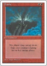 Smoke x1 NM-VLP Magic the Gathering MTG Fourth Edition, # 240