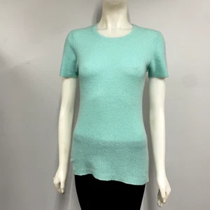 C&C California 100% Cashmere Short Sleeve Shirt Top M - Picture 1 of 5