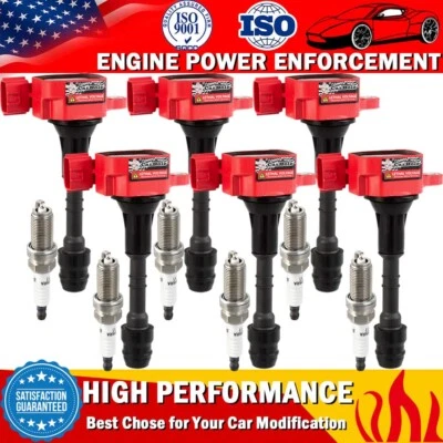 Pacote com 6 bobinas de ignição e vela de ignição de irídio para 2001-2004 Nissan Pathfinder 3.5L - Imagem 1 de 4