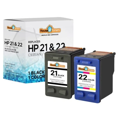 Cartuchos de tinta 2PK para HP 21 negro y 22 colores Officejet J3650 J3680 4315 Foto 1 de 2